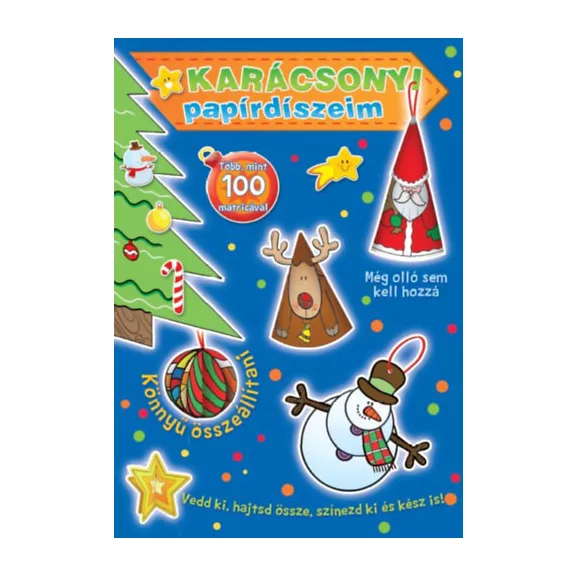 Karácsonyi papírdíszeim (kék)