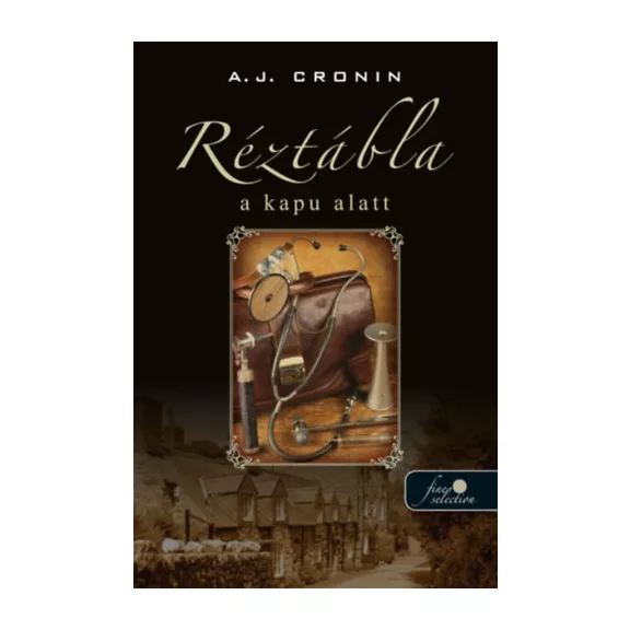 Réztábla a kapu alatt